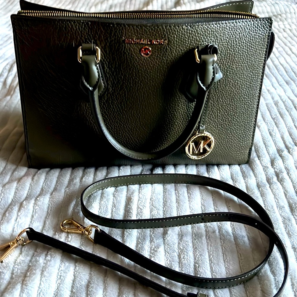 Olive Green Michael Kors medium to large tote bag